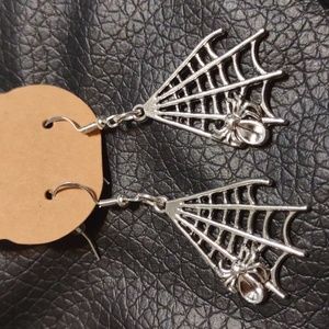 Halloween Spider Web Earrings
